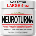 Nuturna Nerve Cream - Fast Acting Comfort for Feet, Hands, Legs & Toes - Ultra Strength Menthol, Arnica, Aloe Vera, MSM - Cooling Soothing Comfort - Non-Greasy, Paraben-Free - 4 oz - TrustMedUSA