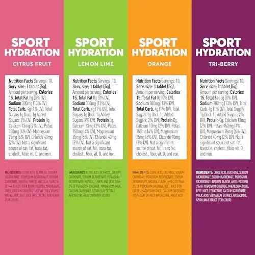 Nuun Sport Electrolyte Tablets for Proactive Hydration, Mixed Citrus Berry Flavors, 4 Pack - TrustMedUSA