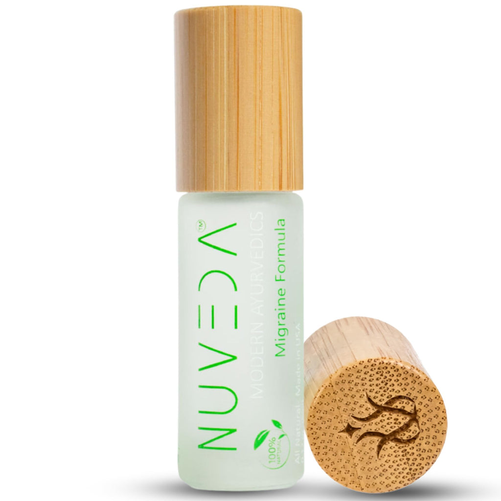 NUVEDA® Advanced Migraine Formula - All Natural Headache Stick | Modern Ayurvedic, Roll On Stick | Therapeutic Grade Essential Oil Aromatherapy | Made in USA - TrustMedUSA