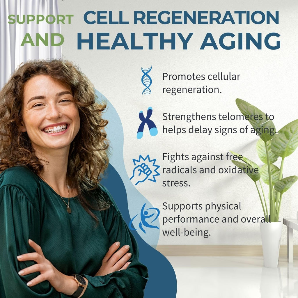 NuVi Global Stemforte Plus Stem Cell and Telomere Supplements – Cell Regeneration, Cell Growth & Telomere Support for Healthy Aging & Cellular Health – 90 Capsules for Men & Women - TrustMedUSA