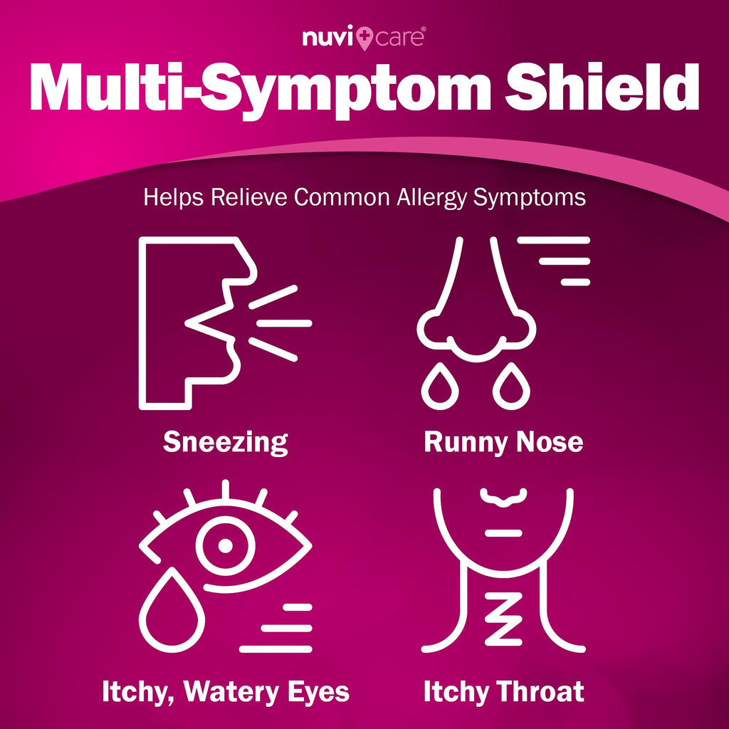 NUVICARE Allergy Relief Tablets - Diphenhydramine 25mg Antihistamine Tablets for Runny Nose, Sneezing, Itchy Eyes & Throat - Compare to Benadryl Allergy Meds - OTC Adult Allergy Medicine (300 Count) - Maple Wellness Supplements