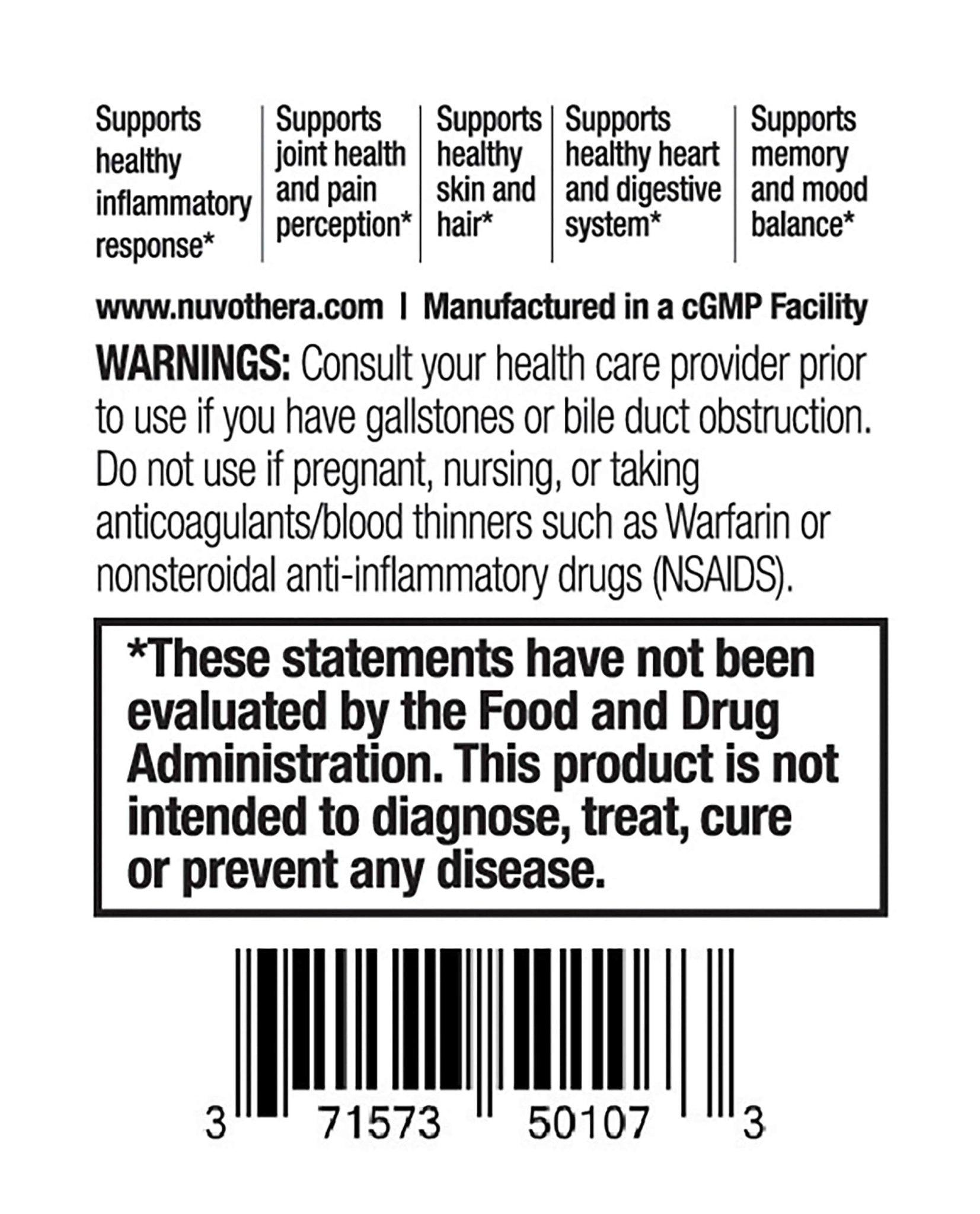 Nuvothera Super-Micronized Turmeric Curcumin Capsules Rapid Absorption, Whole Root, Non-GMO, Skin, Gut Health & Antioxidants (1 Month Pack (60 Capsules)) - Maple Wellness Supplements