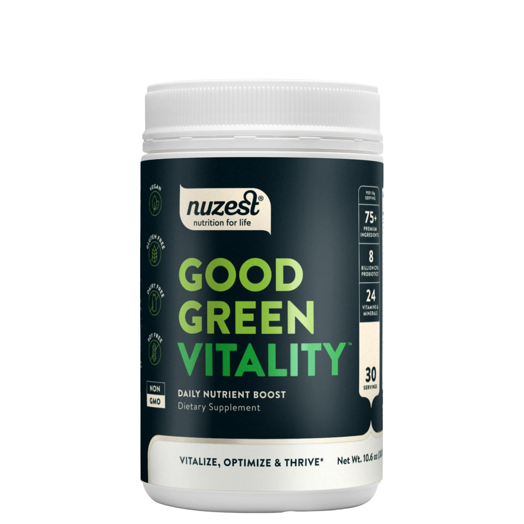 Nuzest Greens Powder Good Green Vitality – Vitamins, Minerals & Superfoods – Vegan Multivitamin Supplement (300g) - TrustMedUSA