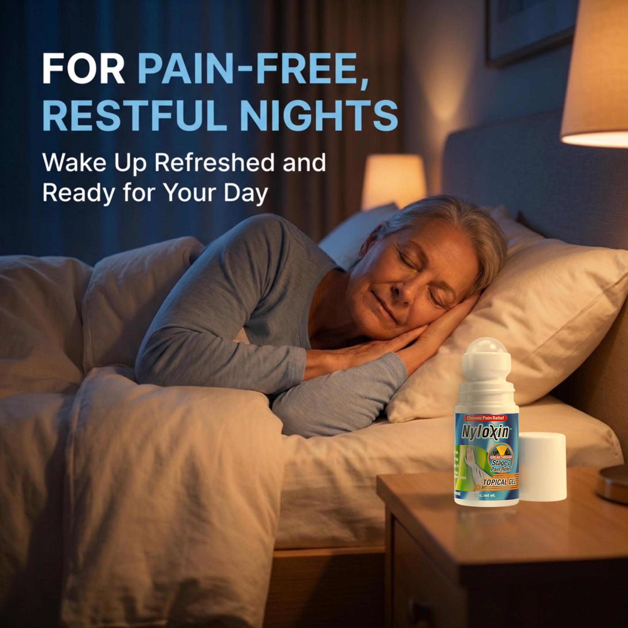 Nyloxin Extra Strength Roll-On Arthritis Pain Relief Gel, Back Pain Relief, Neuropathy Pain Relief, Nerve Pain Relief, Knee Pain Relief, Foot Pain Relief, Muscle Pain Relief, Joint Pain (2 oz) - TrustMedUSA