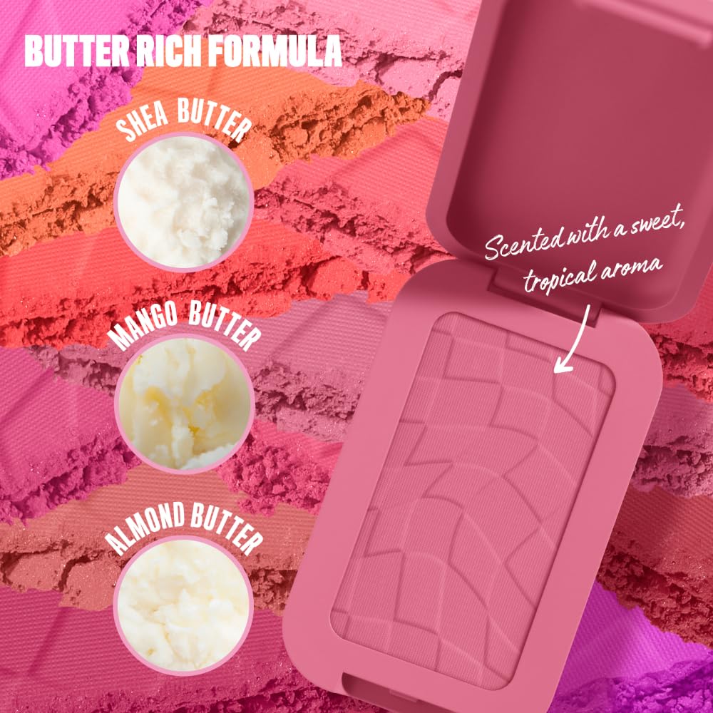 NYX PROFESSIONAL MAKEUP Buttermelt Powder Blush, Fade and Transfer-Resistant Blush, Up to 12HR Make Up Wear, Vegan Formula - For The Butta - TrustMedUSA