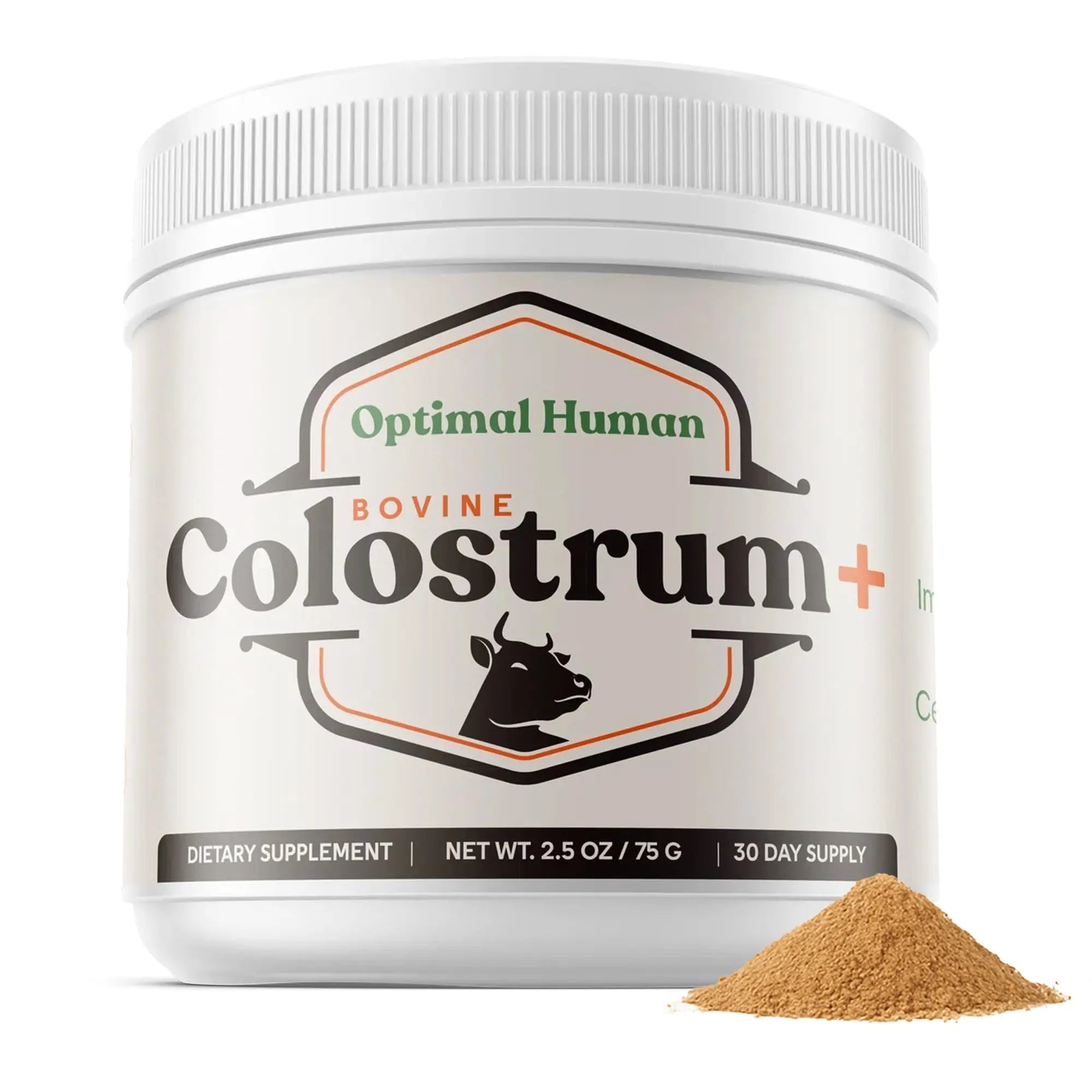 O H Optimal Human Bovine Colostrum Powder with Marshmallow Root – Gut & Immune Support Colostrum Supplement Capsules with IgG & Protein – Non-GMO, GMP Certified, Made in USA – Unflavored 30 Servings - TrustMedUSA