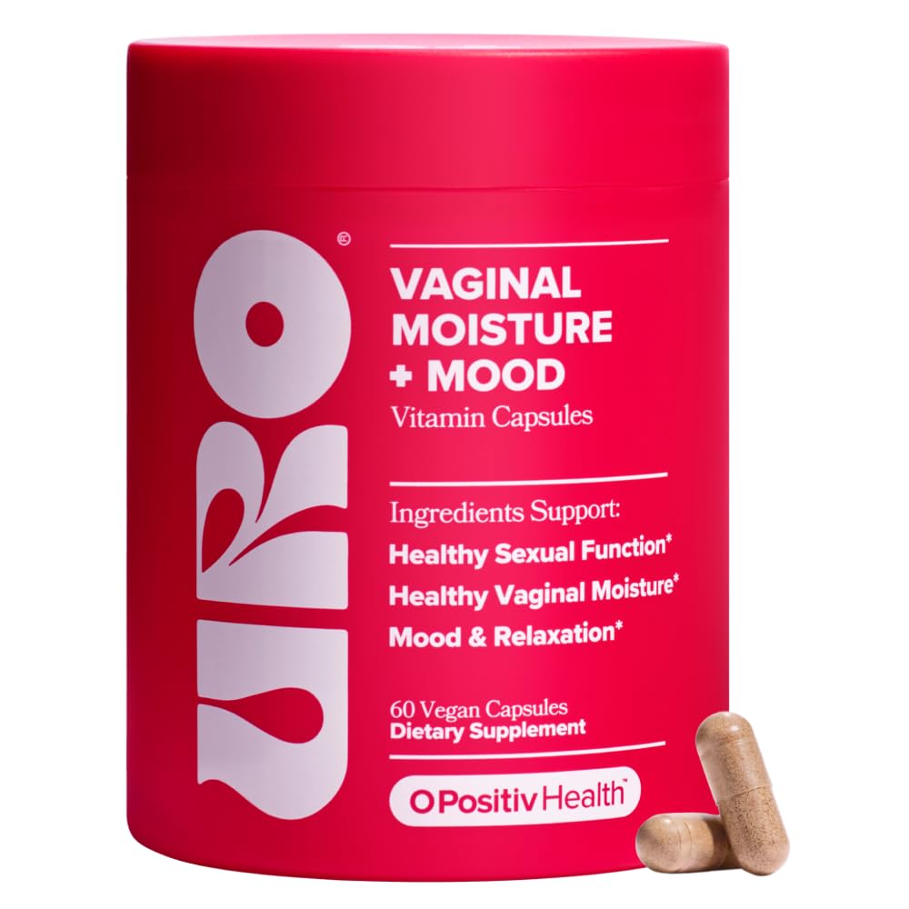 O Positiv URO Vaginal Moisture & Mood – Formulated to Support Vaginal Moisture, Mood & Relaxation – with KSM-66® Ashwagandha, Ginkgo Biloba, Mucuna pruriens, and GABA – 30 Servings - Maple Wellness Supplements