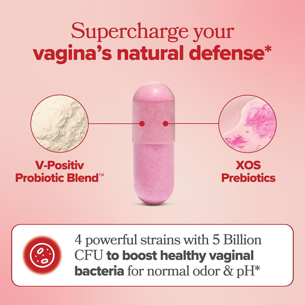 O Positiv URO Vaginal Probiotics for Women pH Balance with Prebiotics & Lactobacillus – Vaginal Health Supplement – Promote Healthy Vaginal Odor & Flora, 60 Count (Pack of 1), 1 Month Supply - Maple Wellness Supplements