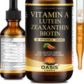 OASIS FORCE 6 in 1 Vitamin A Liquid Drops with Lutein & Zeaxanthin, Vita A Retinyl Palmitate for Skin, Vision & Immune Support, Adults & Kids Ages 6+, Vegan, Non-GMO, 2 Fl Oz - TrustMedUSA