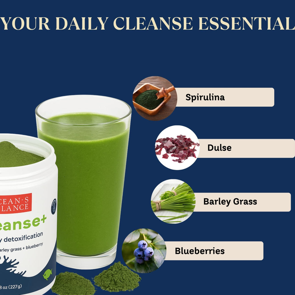 Ocean's Balance Seacleanse+ Daily Detox Cleanse Powder | Gut Health & Immune Support | Supports Gentle Cleanse & Vitality | 8oz - TrustMedUSA