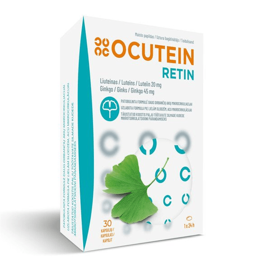 OCUTEIN RETIN LUTEIN 20 mg + GINKGO 45 mg, 30 capsules - TrustMedUSA