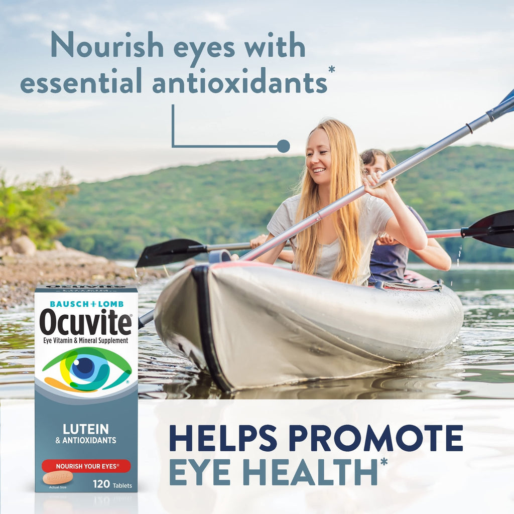 Ocuvite Eye Vitamin & Mineral Supplement, Lutein & Antioxidant Vitamins A, C, E, Zinc for Eye Health, Vitamins for Eyes, 120 Tablets (Pack of 2) - TrustMedUSA