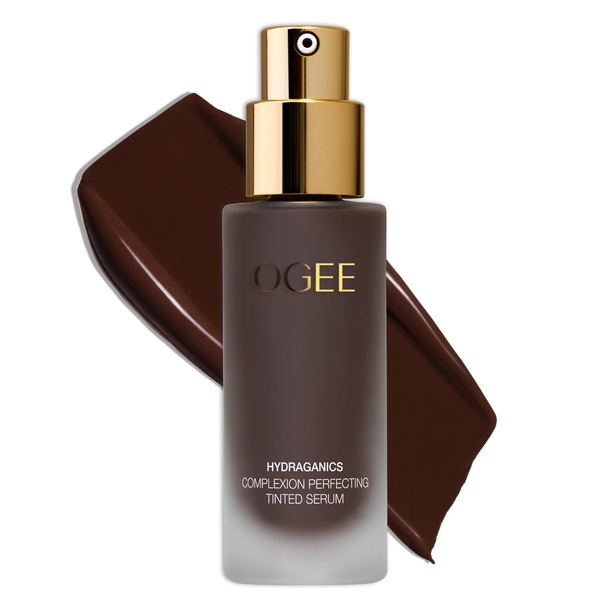 Ogee Complexion Perfecting Liquid Foundation - Lightweight Tinted Moisturizer For Face (Mahogany 14.5N - Deep Cocoa (Rich Undertones) - with Vitamin C & Jojoba Oil - Certified Organic & Made in USA - TrustMedUSA