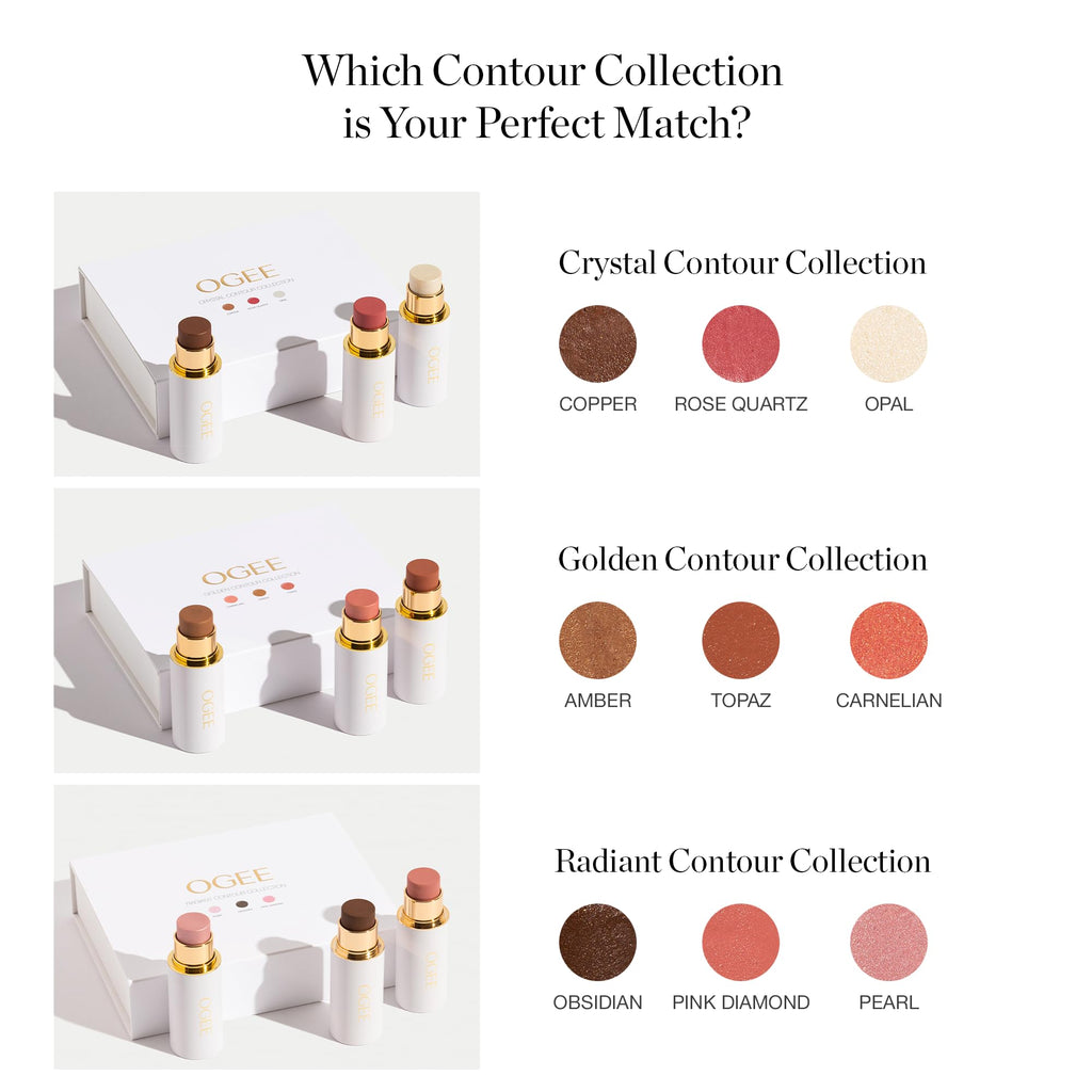Ogee Sculpted Face Stick (ROSE QUARTZ - ROSE BLUSH) Certified Organic Blush Stick - Multi-Use Cream Blush Stick for Cheeks, Lips & Face - TrustMedUSA