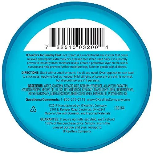 O'Keeffe's for Healthy Feet Foot Cream, Guaranteed Relief for Extremely Dry, Cracked Feet - TrustMedUSA