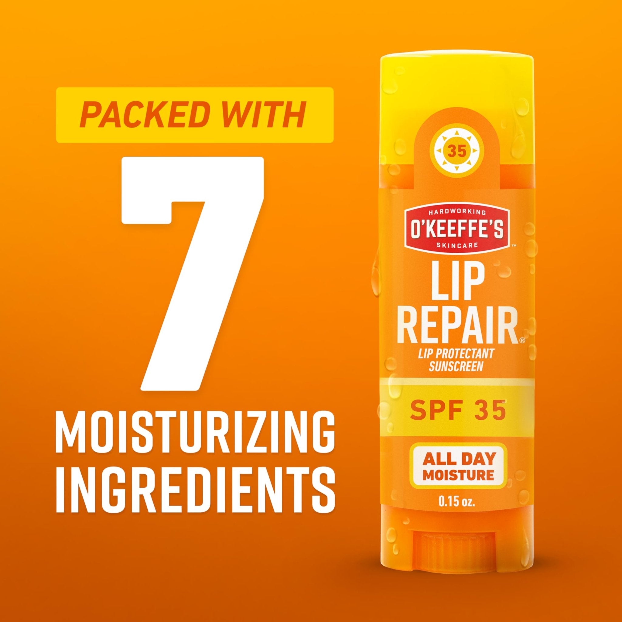 O'Keeffe's Lip Repair SPF 35 Lip Balm - Stick (3 Pack) - Sun-Safe Moisturizer for Extremely Cracked, Dry Lips - TrustMedUSA