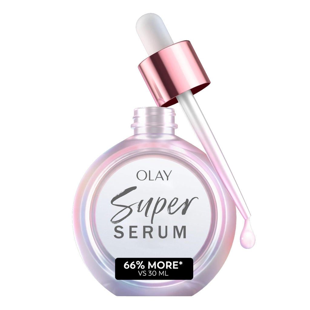 Olay Super Serum - Glow Serum for Face - Activated Niacinamide, Vitamin C & E, Collagen Peptide, AHA - 5-in-1 Benefits - Brightens, Hydrates, Smooths, Firms, Evens Tone, Proactive Anti-Aging, 1.7 Oz - TrustMedUSA