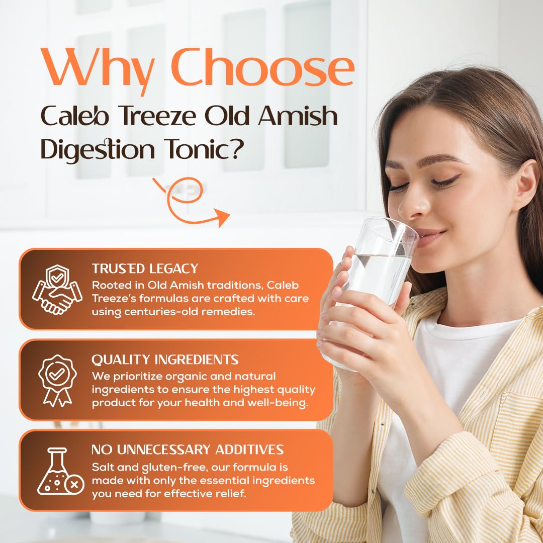 Old Amish Muscle and Digestion Tonic Pack (Formerly: Stops Leg Cramps and Stops Acid Reflux) with Apple Cider Vinegar Bundle by Caleb Treeze - TrustMedUSA
