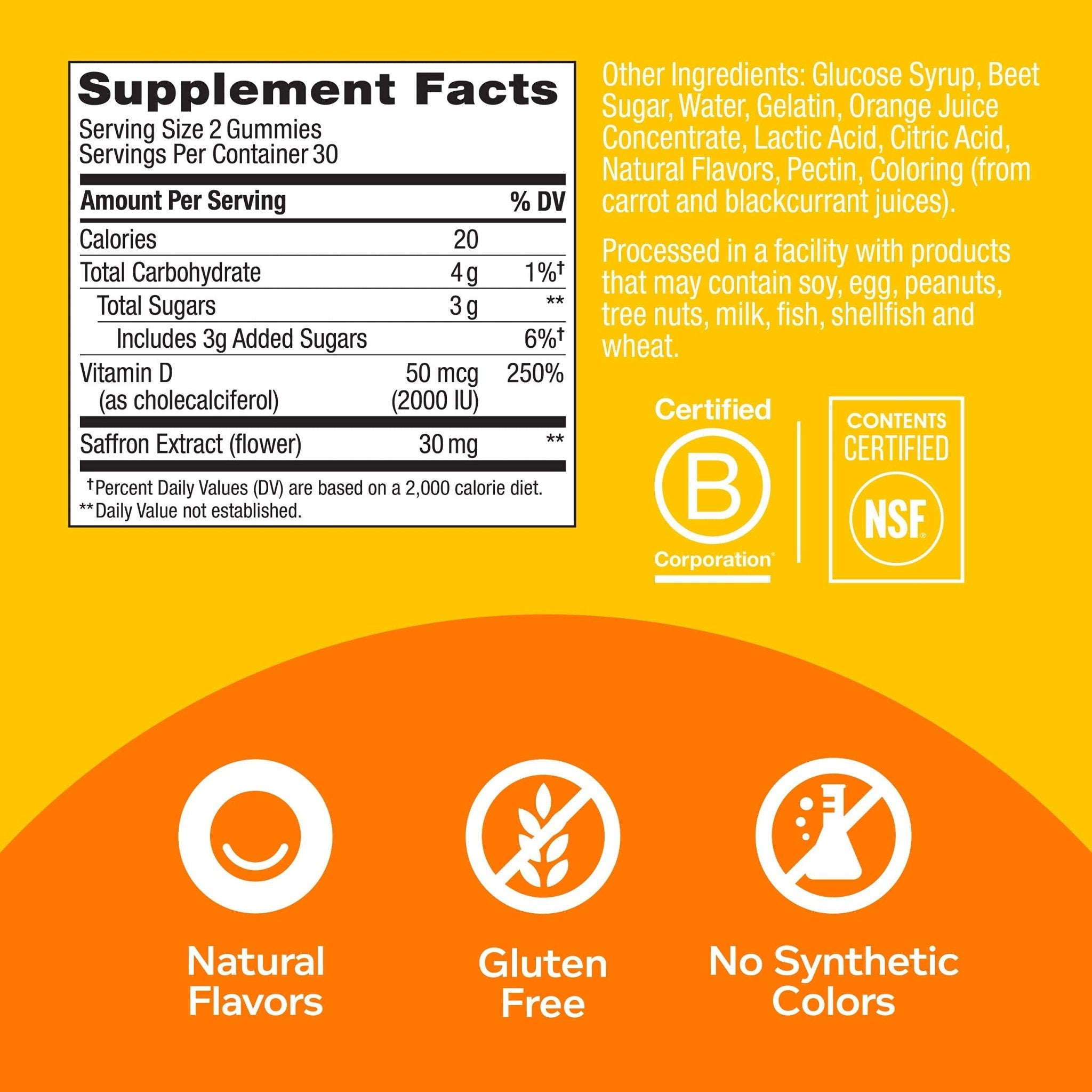 OLLY Daily Energy Gummy, Caffeine Free, Vitamin B12, CoQ10, Goji Berry, Adult Chewable Supplement & Hello Happy Gummy Worms, Mood Balance Support, Vitamin D, Saffron, Adult Chewable Supplement - TrustMedUSA