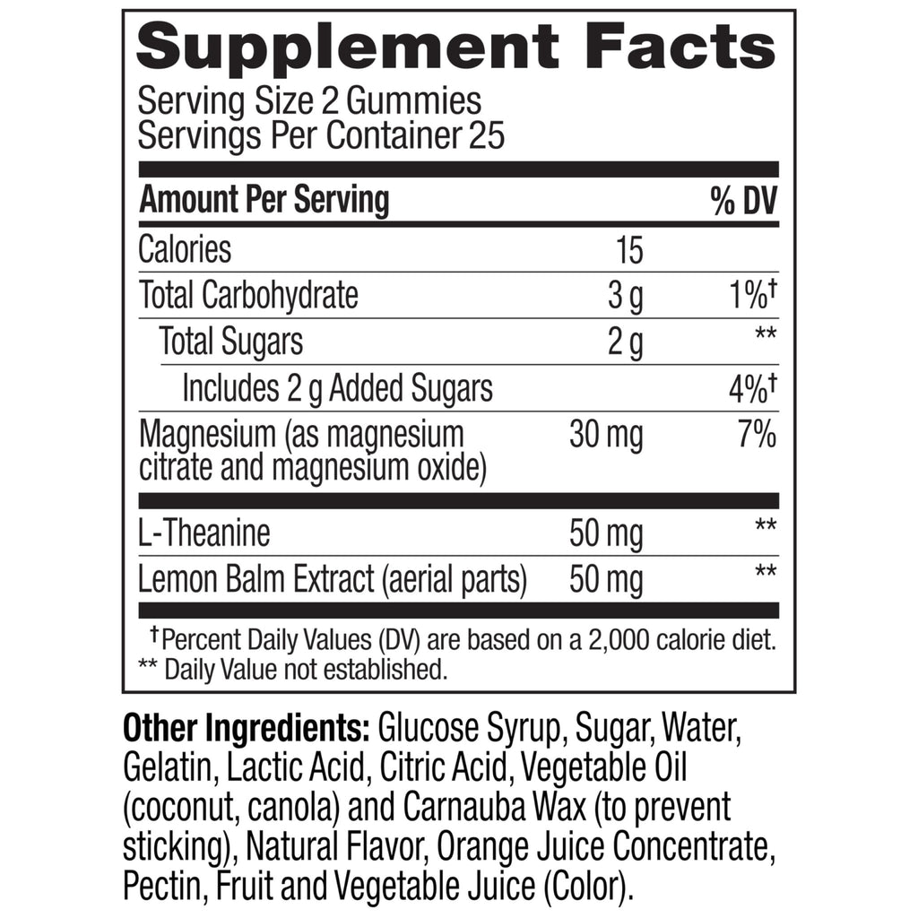 OLLY Kids Chillax Gummy, For a Calm and Relaxed Mood*, Magnesium, L-Theanine, Lemon Balm Extract, Chewable Supplement, Sherbet Flavored, 25 Day Supply - 50 Count - TrustMedUSA