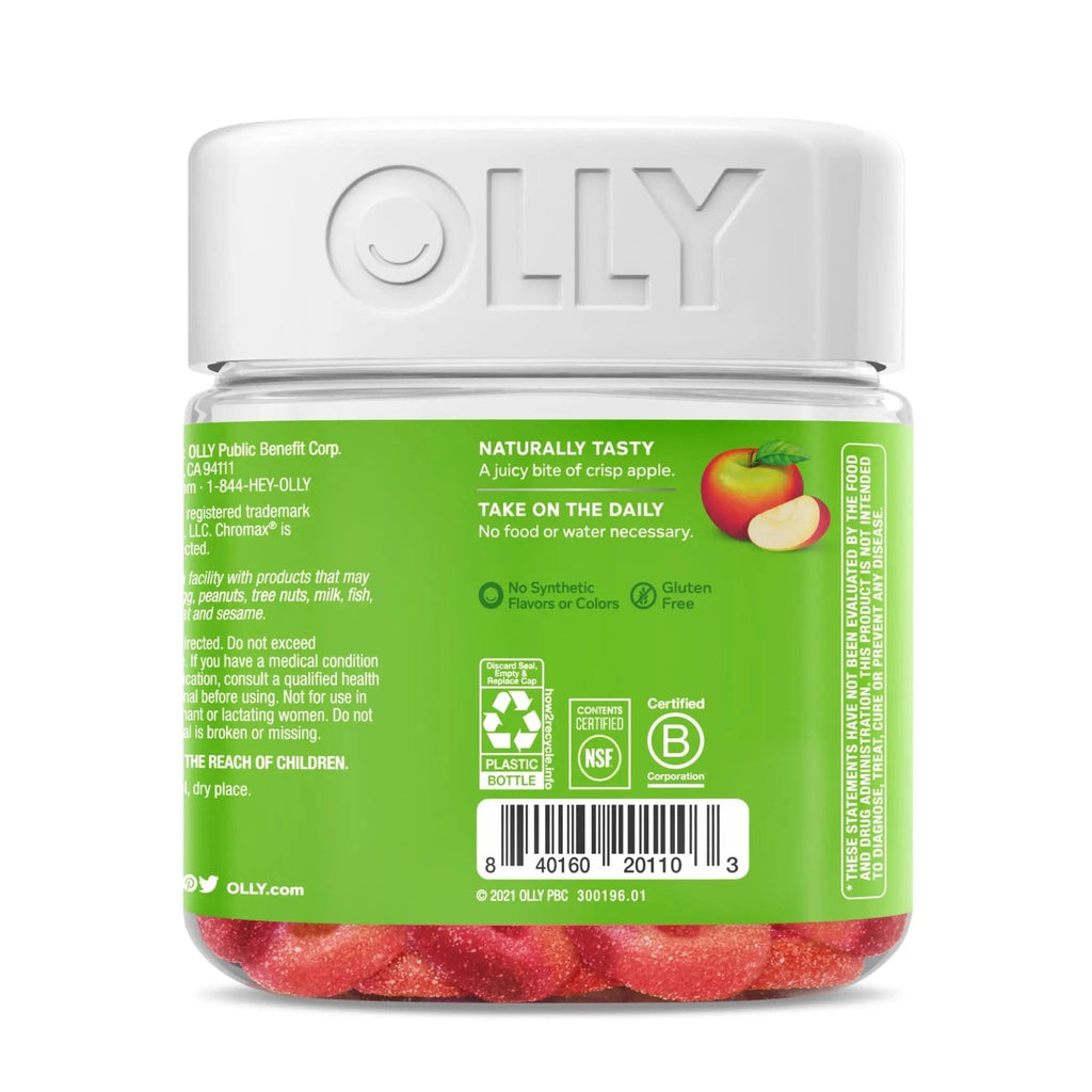 OLLY Metabolism Gummy Rings, Apple Cider Vinegar, Vitamin B12, Chromium, Energy - TrustMedUSA