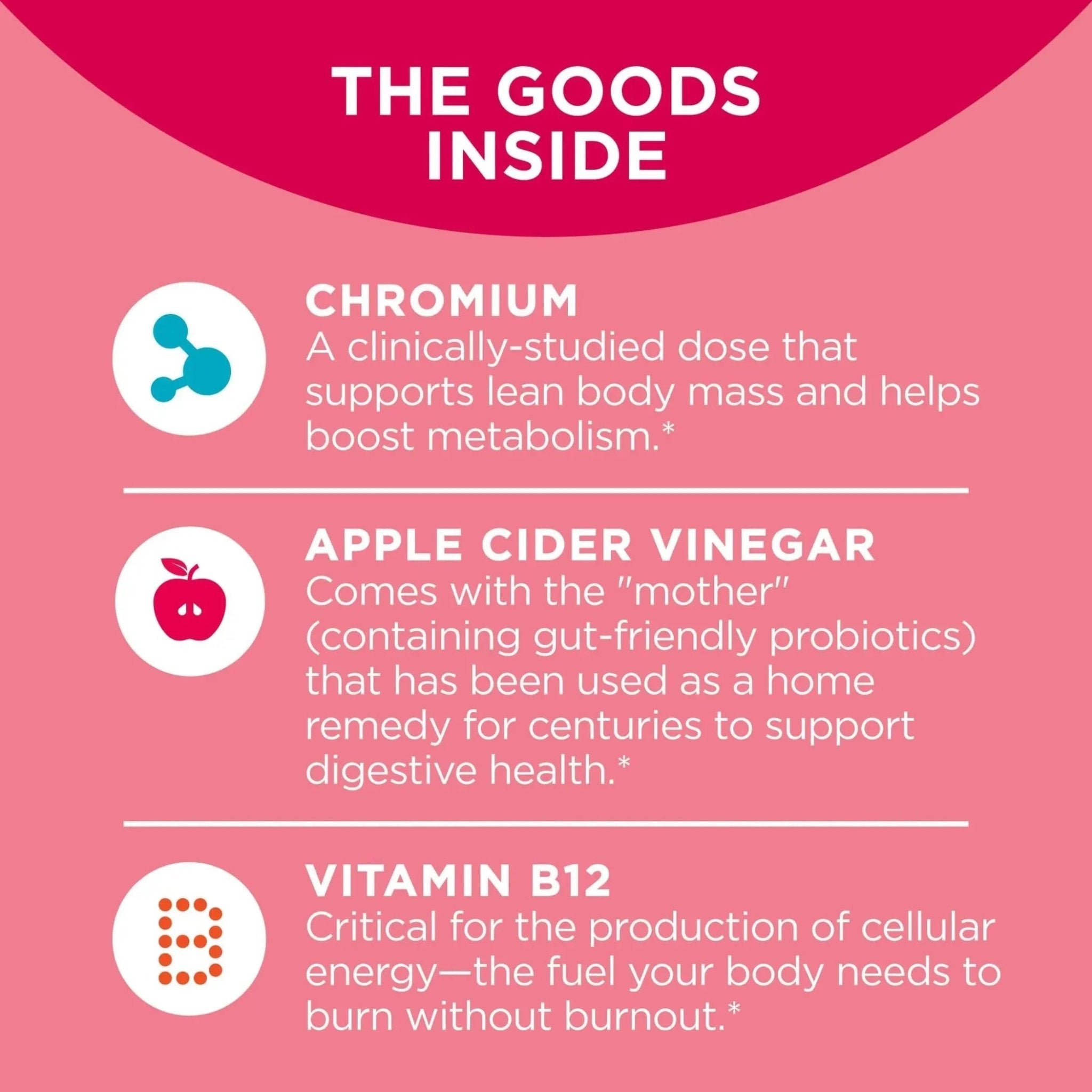 OLLY Metabolism Gummy Rings, Apple Cider Vinegar, Vitamin B12, Chromium, Energy - TrustMedUSA