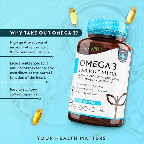 Omega 3 2000mg with 660mg EPA & 440mg DHA per Serving - 240 Softgel Capsules - TrustMedUSA