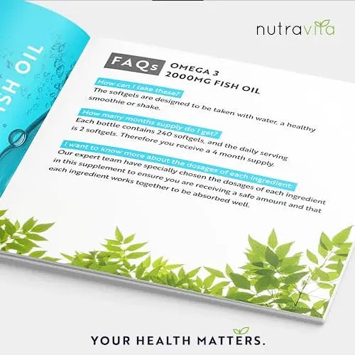 Omega 3 2000mg with 660mg EPA & 440mg DHA per Serving - 240 Softgel Capsules - TrustMedUSA
