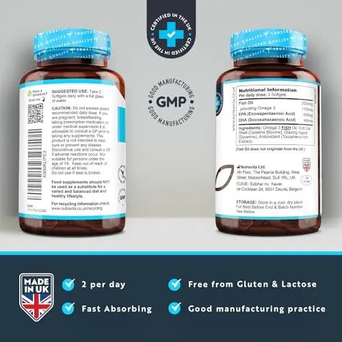 Omega 3 2000mg with 660mg EPA & 440mg DHA per Serving - 240 Softgel Capsules - TrustMedUSA