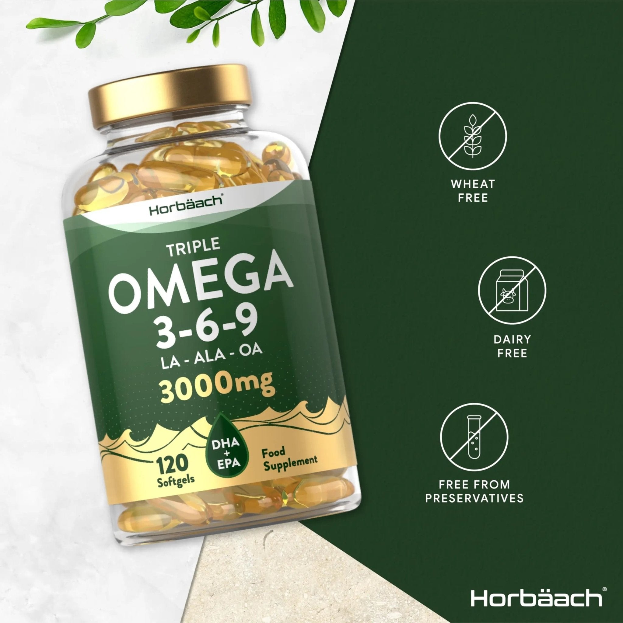 Omega 3 6 9 Capsules High Strength | 3000mg | 120 Softgels | Triple Omega 369 - TrustMedUSA