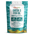Omega 3 Fish Oil 4800 mg – EPA 1728 mg | DHA 1152 mg from Wild-Caught Anchovies – Burpless Mini Softgels – Pure Omega-3 Fatty Acid Supplement – Non-GMO, Gluten-Free, No Aftertaste – 240 Capsules - TrustMedUSA