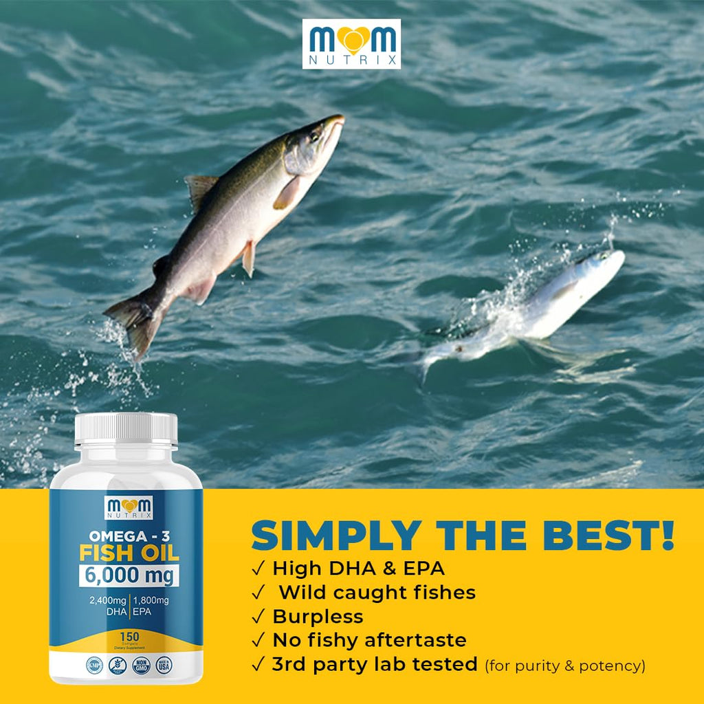 Omega 3 Fish Oil with Maximum EPA DHA - Supports Brain, Liver, Heart & Immunity - Made in The USA - 150 Softgels - TrustMedUSA