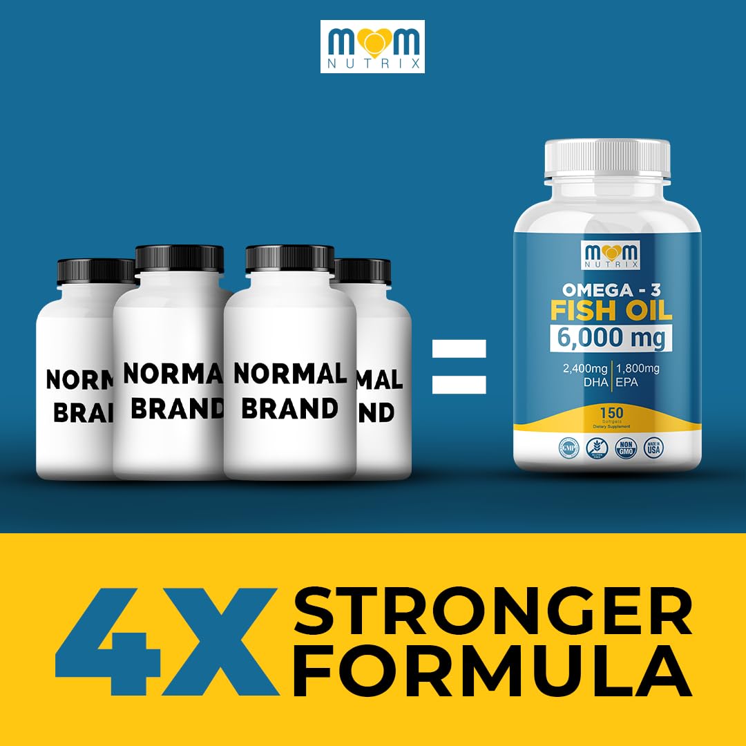 Omega 3 Fish Oil with Maximum EPA DHA - Supports Brain, Liver, Heart & Immunity - Made in The USA - 150 Softgels - TrustMedUSA