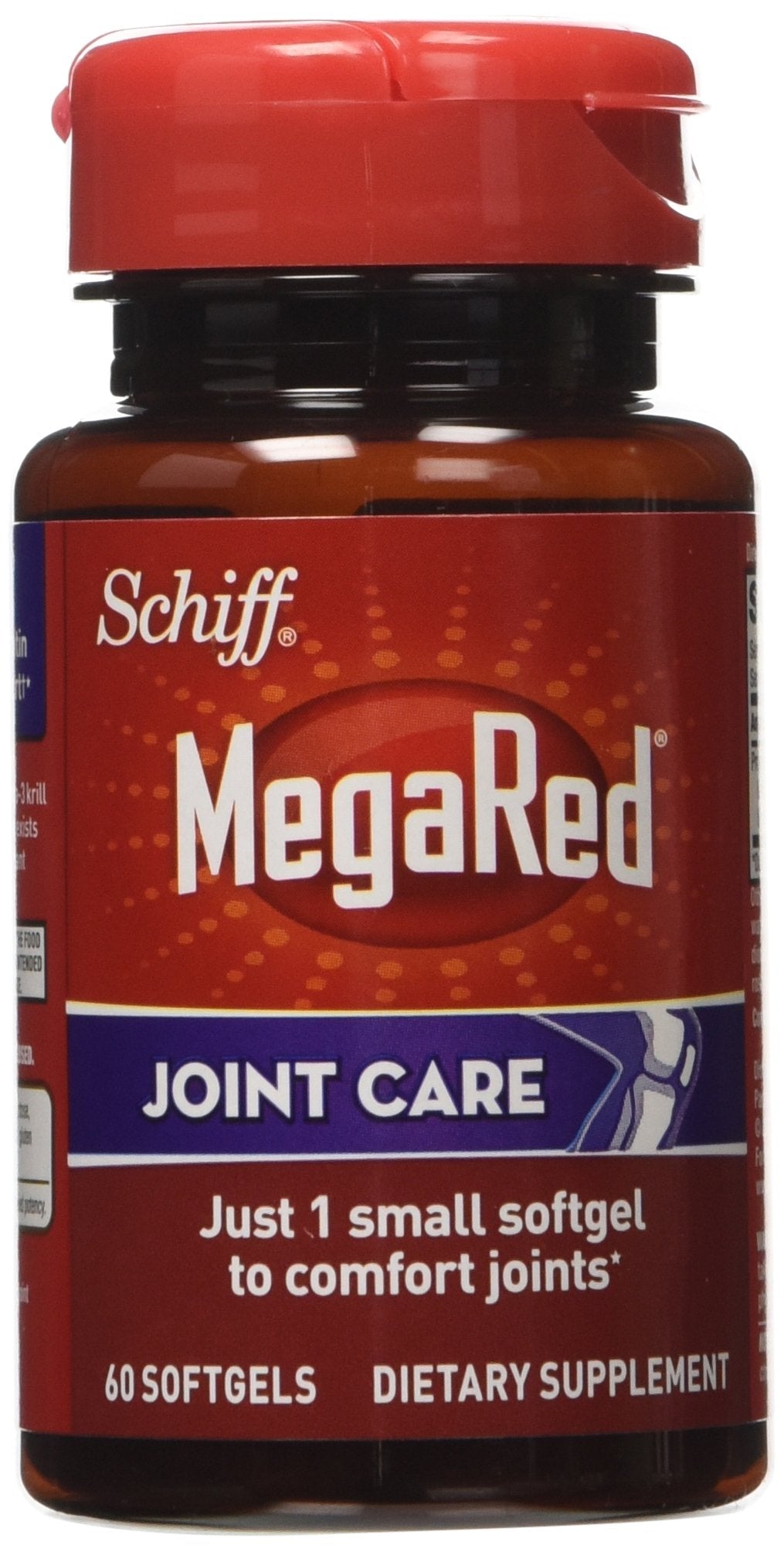 Omega-3 Krill Oil and Joint Supplement - Megared Joint Care 60 softgels - EPA/DHA fatty acids, Antioxidants, Hyaluronic acid, No fishy burp aftertaste as with Fish Oil - TrustMedUSA