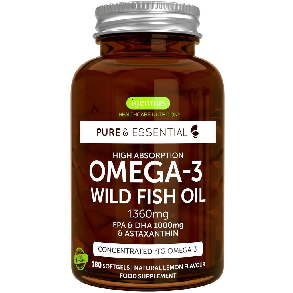 Omega-3 Wild Fish Oil & Astaxanthin, The Most Advanced High Absorption rTG Omega-3 - TrustMedUSA