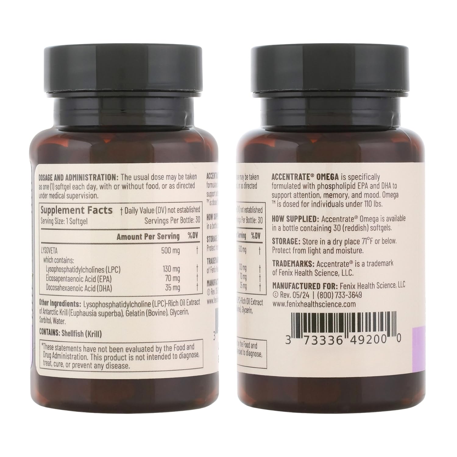 Omega w/LYSOVETA LPC | EPA & DHA Supplements for Brain Health | Focus, Attention, Memory, & Mood | 6X Higher Absorption Than Fish Oil | Omega-3 Fatty Acid Supplements | Highest Potency LPC-DHA - TrustMedUSA