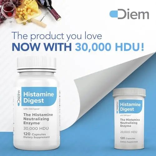 Omne Diem Histamine Digest DAO 30,000 HDU - 120 Caps - Histamine Neutralizing - TrustMedUSA