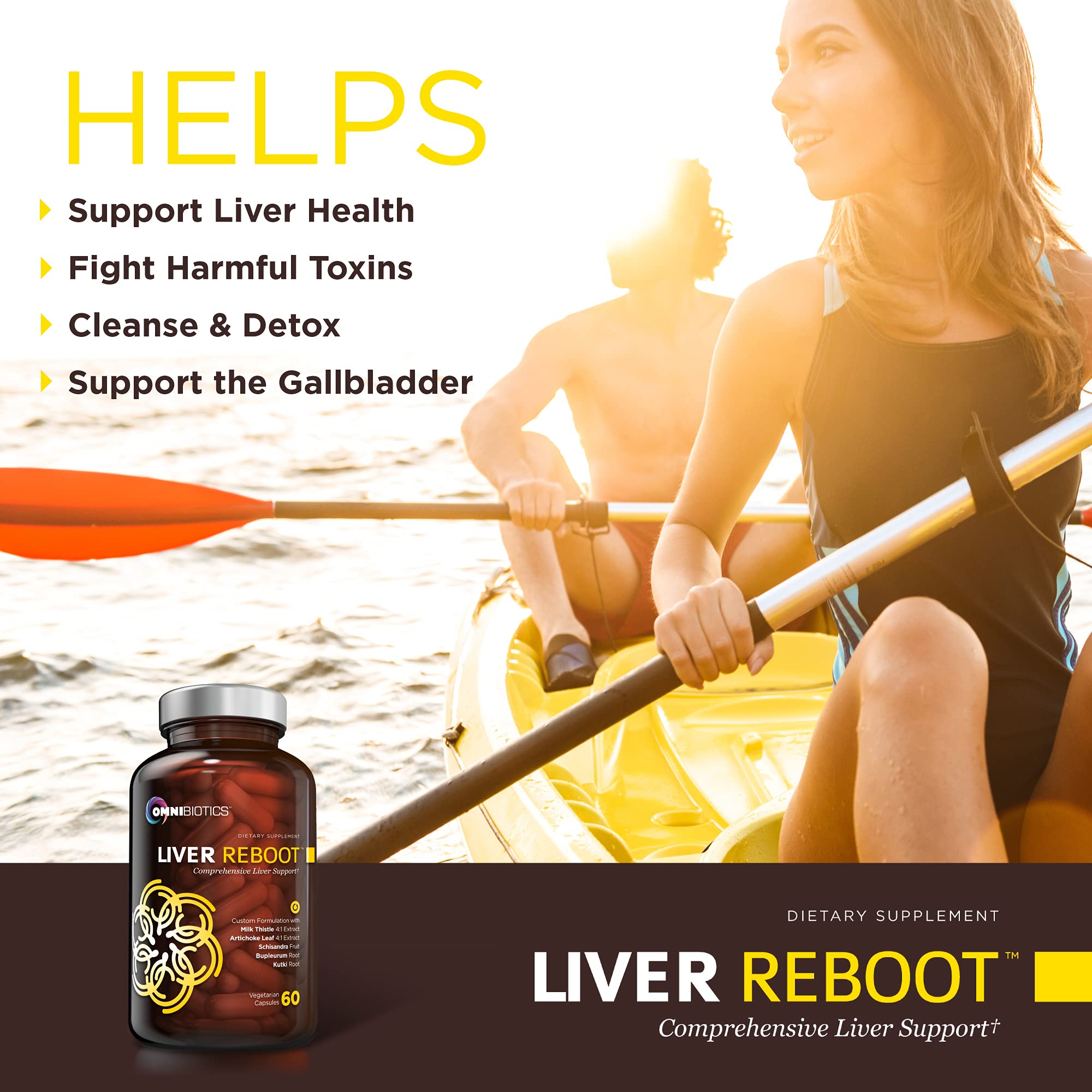 OmniBiotics Liver Cleanse Detox & Repair Supplement – Milk Thistle, Dandelion Root, Alpha Lipoic Acid, Artichoke Extract, Schisandra, Silymarin – 60 Vegan Capsules - Maple Wellness Supplements