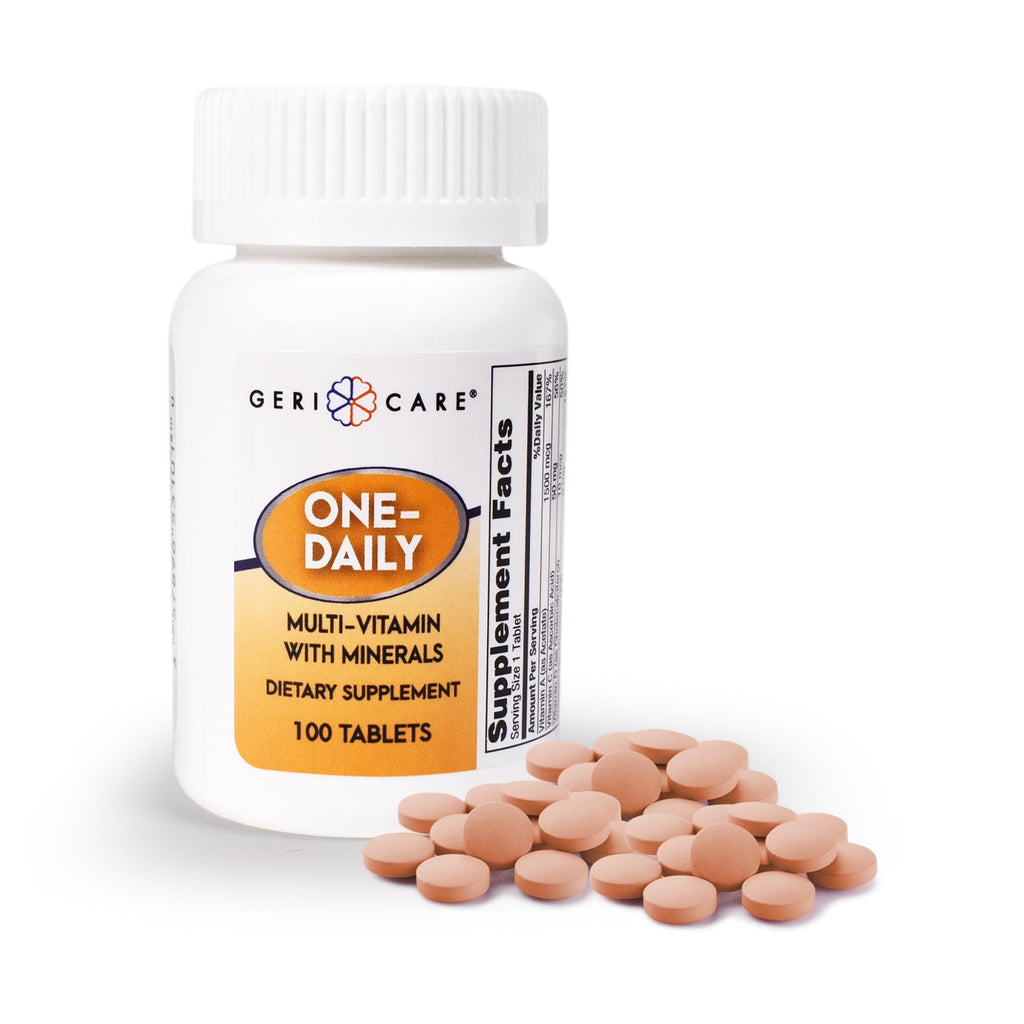 One-Daily Multivitamins with Minerals for Men & Women (100 Tablets) by GeriCare| High-Potency Multi-Vitamin & Multimineral Dietary Supplement for Immunity, Energy| Complete Daily Nutritional Support - TrustMedUSA