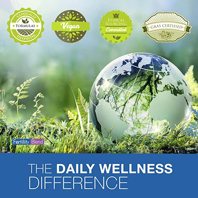 One Month Supply Each-FERTILITY BLEND Supplement for MEN (60 Tablets) and FERTILITY BLEND Supplement for WOMEN (90 Tablets).by The Daily Wellness Co. - TrustMedUSA