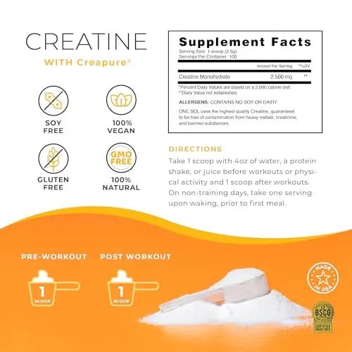 One Sol Creatine for Women Booty Gain, All Natural Women's Creatine Powder - TrustMedUSA