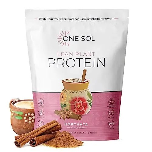 One Sol Lean Plant Protein Powder Horchata, Low Carb, Gluten Free - TrustMedUSA