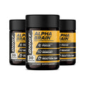 ONNIT Alpha Brain Nootropic Capsules for Men & Women, IGEN Non-GMO Tested Memory, Focus & Mental Clarity, with L-Theanine and Vitamin B6, 30 Count Each, Pack of 3 (90 Capsules) - TrustMedUSA