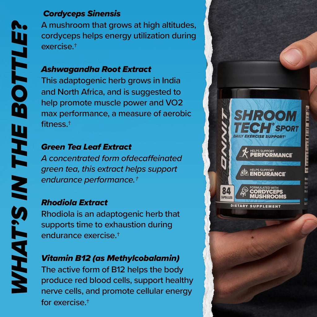 ONNIT Cognitive & Endurance Support Bundle: Alpha Brain Nootropic Capsules (30 Count) + Shroom Tech Sport Exercise Support Capsules (28 Count), IGEN Non-GMO Tested Focus, Energy & Endurance, 2 Pack - TrustMedUSA