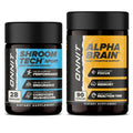 ONNIT Cognitive & Endurance Support Bundle: Alpha Brain Nootropic Capsules (90 Count) + Shroom Tech Sport Exercise Support Capsules (28 Count), IGEN Non-GMO Tested Focus, Energy & Endurance, 2 Pack - TrustMedUSA