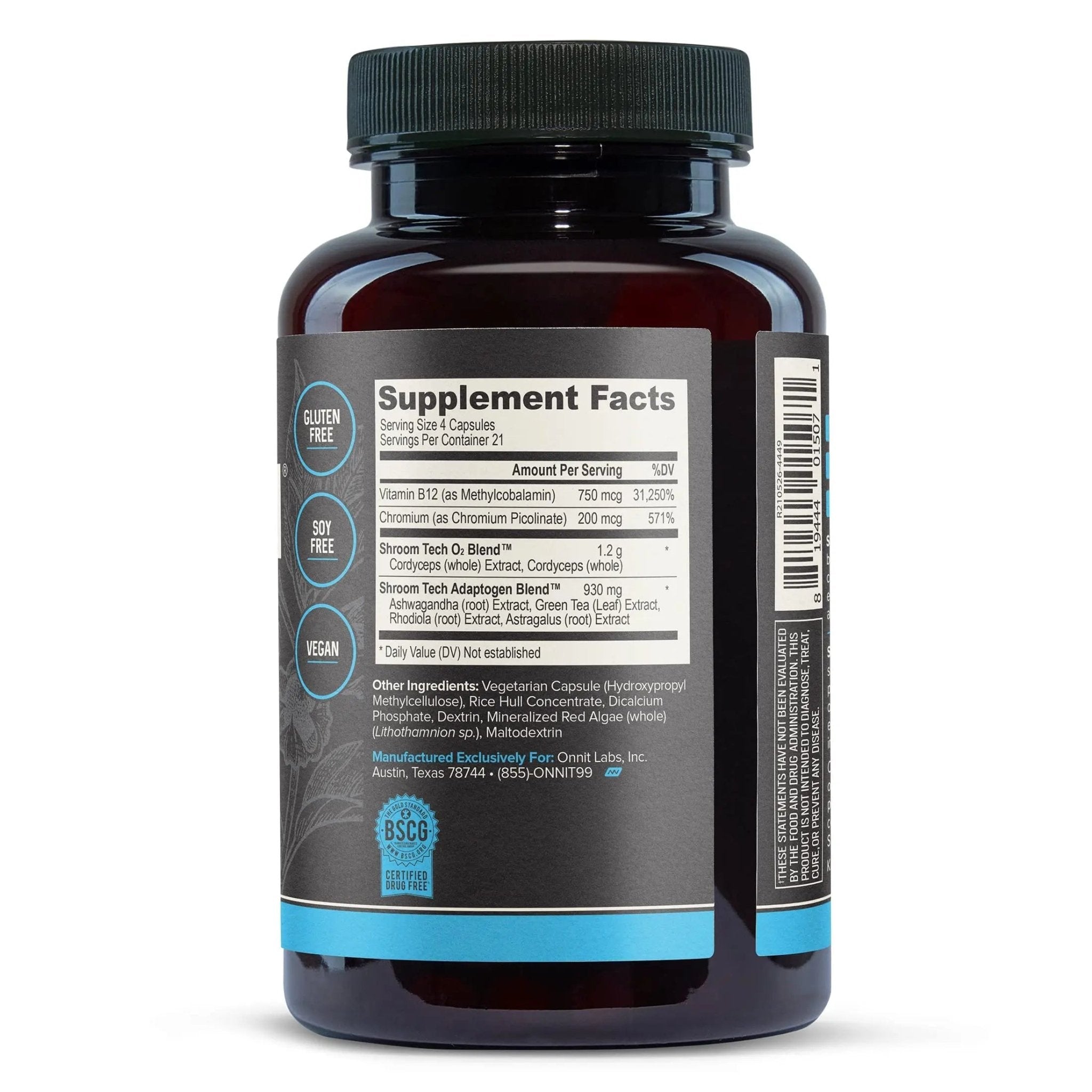 Onnit Shroom TECH Sport (84ct) | All Natural Pre-Workout Supplement with Ashwagandha - TrustMedUSA