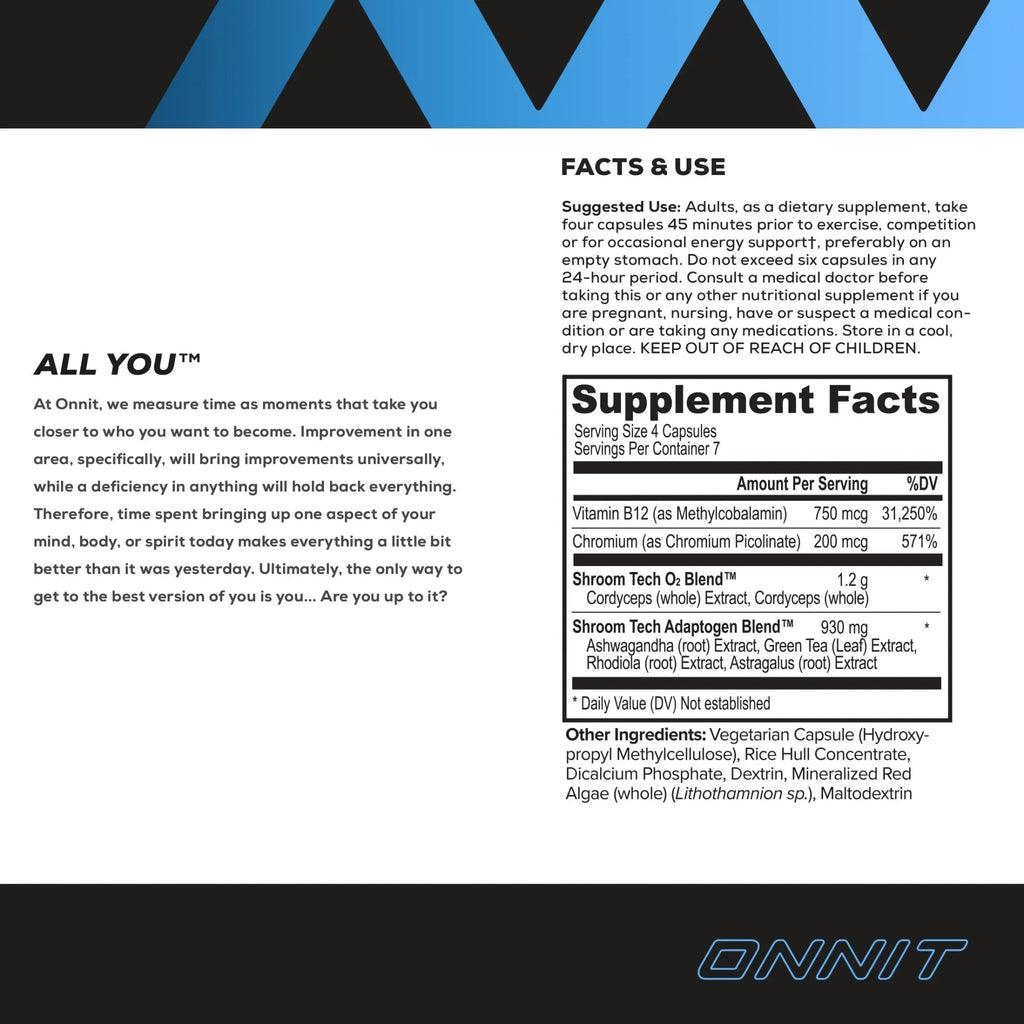 Onnit Shroom Tech SPORT: Clinically Studied Preworkout Supplement with Cordyceps - TrustMedUSA