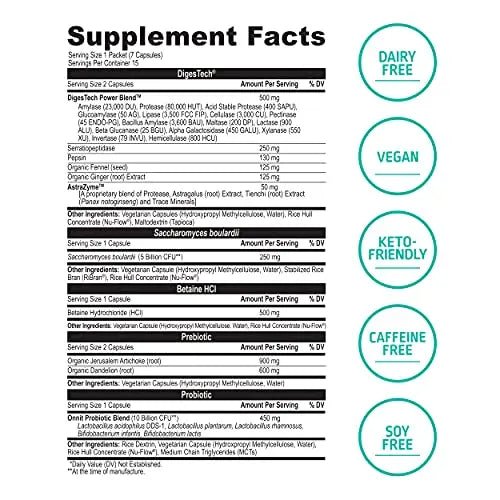 ONNIT Total Gut Health - Complete Probiotics & Digestive Enzyme Supplement - TrustMedUSA