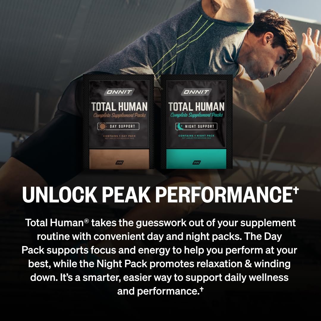 ONNIT Total Human Adult Multivitamin Comprehensive Capsule Packs with Day and Night Support, Daily Vitamin Packs for Men and Women, - TrustMedUSA
