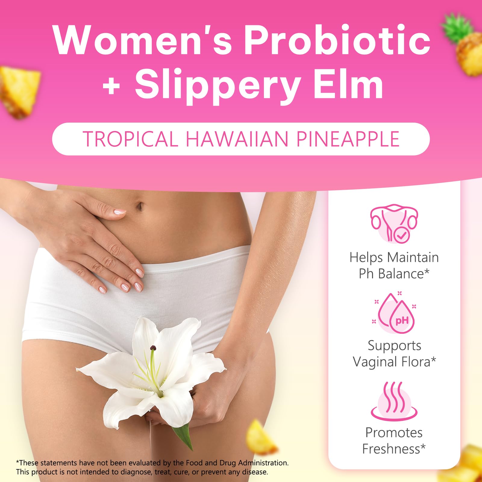 Onznoz Feminine Balance Gummies for Women, Vaginal Probiotics with Prebiotics & Lactobacillus Probiotic Blend, Supports pH Balance & Immune Health, Womens Probiotic Slippery Elm - TrustMedUSA